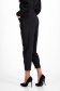 Black cotton pants with front pockets and belt-type accessory - SunShine 6 - StarShinerS.com