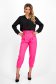 Pantaloni din bumbac roz cu buzunare frontale si accesoriu tip curea - SunShine 4 - StarShinerS.ro