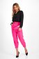 Pantaloni din bumbac roz cu buzunare frontale si accesoriu tip curea - SunShine 3 - StarShinerS.ro