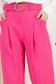 Pantaloni din bumbac roz cu buzunare frontale si accesoriu tip curea 5 - StarShinerS.ro