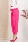 Pantaloni din bumbac roz cu buzunare frontale si accesoriu tip curea 3 - StarShinerS.ro