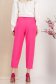 Pantaloni din bumbac roz cu buzunare frontale si accesoriu tip curea 4 - StarShinerS.ro
