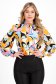 Ladies' blouse made from thin fabric with a loose fit and puffy sleeves with a scarf-type collar - SunShine 3 - StarShinerS.com