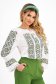 Cotton blouse with wide cut embroidered with traditional motifs - SunShine 3 - StarShinerS.com