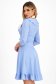 Rochie din crep albastru-deschis scurta in clos cu volanase pe linia decolteului - StarShinerS 2 - StarShinerS.ro