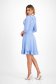 Rochie din crep albastru-deschis scurta in clos cu volanase pe linia decolteului - StarShinerS 4 - StarShinerS.ro