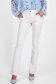 Flared White Jeans with Regular Waist and Side Pockets - SunShine 5 - StarShinerS.com
