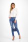 Blue High-Waisted Skinny Jeans with Push-Up Effect - SunShine 4 - StarShinerS.com