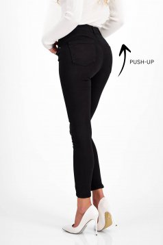 Black Skinny High Waisted Jeans with Push-Up Effect - SunShine