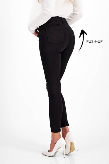 Black Skinny High Waisted Jeans with Push-Up Effect - SunShine