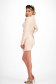 Beige bandage suit with a fitted cut and decorative front buttons - SunShine 4 - StarShinerS.com