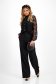 Ladies' Black Macrame Lace Blouse with Puff Sleeves - SunShine 3 - StarShinerS.com