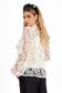 Ivory Macrame Lace Women's Blouse with Puff Sleeves - SunShine 2 - StarShinerS.com
