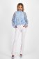 Bluza dama din dantela macrame albastru-deschis cu maneci bufante - SunShine 7 - StarShinerS.ro