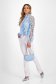 Ladies' Light Blue Macrame Lace Blouse with Puff Sleeves - SunShine 3 - StarShinerS.com