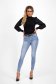 Ladies' Slim-Fit Fine Knit Black Blouse with Lace Sleeves - SunShine 5 - StarShinerS.com