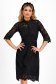 Knee-Length Black Macrame Lace Pencil Dress - SunShine 1 - StarShinerS.com