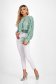 Bluza dama din voal verde-deschis cu croi larg si elastic in talie cu maneci bufante - SunShine 3 - StarShinerS.ro