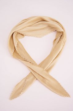 Pleated Beige Scarf from Thin Material - SunShine