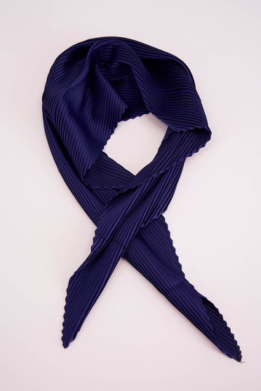 Navy Pleated Scarf from Thin Material - SunShine
