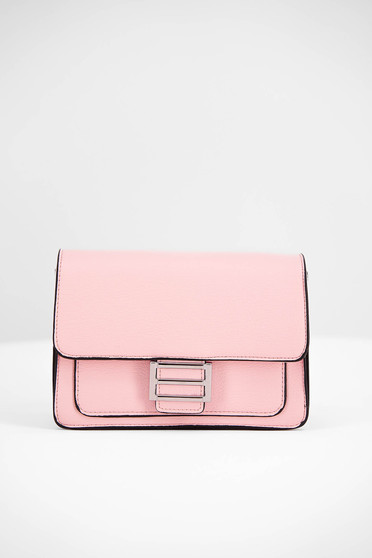 Casual bags, Light pink faux leather women's bag with adjustable long handle - StarShinerS.com