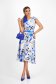 Midi flared dress made of stretch fabric with side pockets and belt-type accessory - Lady Pandora 3 - StarShinerS.com