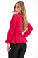 Bluza dama din voal roz cu elastic si peplum in talie - StarShinerS 2 - StarShinerS.ro