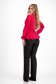 Bluza dama din voal roz cu elastic si peplum in talie - StarShinerS 6 - StarShinerS.ro