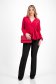 Bluza dama din voal roz cu elastic si peplum in talie - StarShinerS 4 - StarShinerS.ro