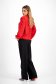 Red georgette blouse for women with a wide cut and puff sleeves - Lady Pandora 4 - StarShinerS.com