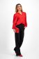 Bluza dama din georgette rosie cu croi larg si maneci bufante - Lady Pandora 3 - StarShinerS.ro