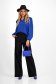 Blue georgette blouse for women with loose fit and puffy sleeves - Lady Pandora 3 - StarShinerS.com