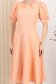 Rochie din stofa elastica corai midi in clos cu maneci bufante - StarShinerS 5 - StarShinerS.ro