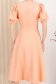 Rochie din stofa elastica corai midi in clos cu maneci bufante - StarShinerS 6 - StarShinerS.ro