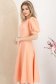 Rochie din stofa elastica corai midi in clos cu maneci bufante - StarShinerS 3 - StarShinerS.ro