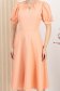 Rochie din stofa elastica corai midi in clos cu maneci bufante - StarShinerS 6 - StarShinerS.ro