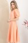 Rochie din stofa elastica corai midi in clos cu maneci bufante - StarShinerS 3 - StarShinerS.ro