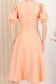 Rochie din stofa elastica corai midi in clos cu maneci bufante - StarShinerS 5 - StarShinerS.ro