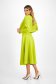 Fusta din stofa verde lime midi in clos - StarShinerS 7 - StarShinerS.ro