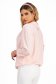 Bluza dama din georgette roz deschis cu croi larg si guler inalt - Lady Pandora 2 - StarShinerS.ro