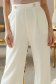 Pantaloni lungi din stofa premium elastica albi evazati cu buzunare laterale - StarShinerS 5 - StarShinerS.ro