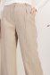 Pantaloni din georgette bej lungi evazati cu buzunare laterale 5 - StarShinerS.ro
