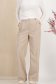 Pantaloni din georgette bej lungi evazati cu buzunare laterale 6 - StarShinerS.ro
