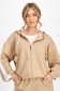Trening din bumbac elastic bej cu croi larg si elastic cu snur in talie - SunShine 7 - StarShinerS.ro