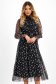 Rochie din tul dantelat neagra midi in clos cu aplicatii de dantela - SunShine 1 - StarShinerS.ro