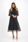 Rochie din tul dantelat neagra midi in clos cu aplicatii de dantela - SunShine 5 - StarShinerS.ro