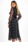 Rochie din tul dantelat neagra midi in clos cu aplicatii de dantela - SunShine 2 - StarShinerS.ro