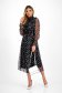 Rochie din tul dantelat neagra midi in clos cu aplicatii de dantela - SunShine 3 - StarShinerS.ro