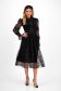 Rochie din tul dantelat neagra midi in clos cu aplicatii de dantela - SunShine 7 - StarShinerS.ro