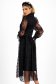 Rochie din tul dantelat neagra midi in clos cu aplicatii de dantela - SunShine 2 - StarShinerS.ro